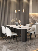 Columnar Dining Table With Marble Top