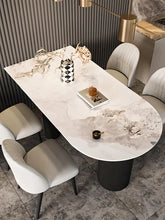 Columnar Dining Table With Marble Top