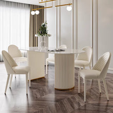 Modernist Oval Marble Dining Table