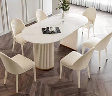 Modernist Oval Marble Dining Table