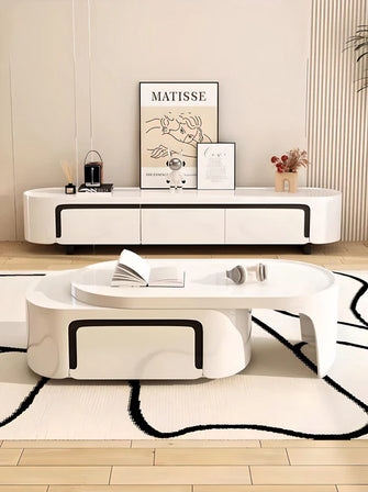 Iconic Modern Style TV Unit Set With Coffee Table