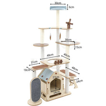 Adorable & Attractive Modern Wooden Large Cat Tree with Windmill Design