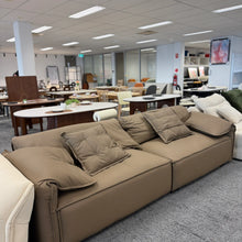 Modernist Bliss Genuine Leather Sofa