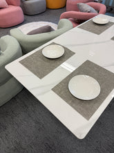 Victoria White Marble Dining Table