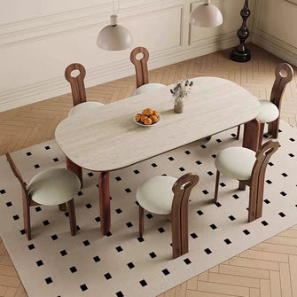 Classic Travertine Dining Table
