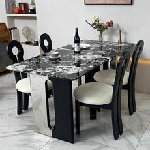 MARCIANO Black Marble Dining Table