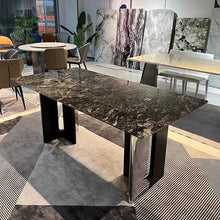 Fiona Elegance Black Marble Dining Table