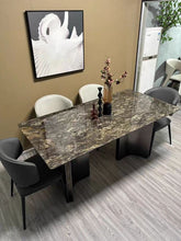 Fiona Elegance Black Marble Dining Table