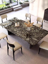Fiona Elegance Black Marble Dining Table