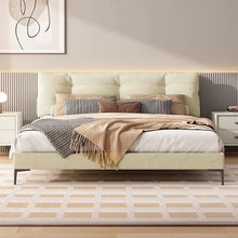 Lena Creamy Leather Bed