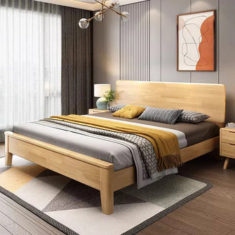 Modernist Timber Wooden Bed