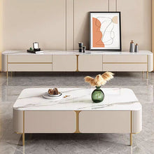 Louisa White Marble TV Unit