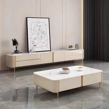 Louisa White Marble TV Unit