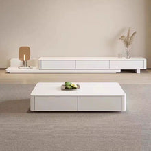 LILLE Matte White Extendable TV Unit