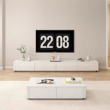 LILLE Matte White Extendable TV Unit