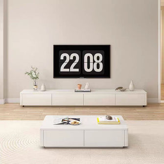 LILLE Matte White Extendable TV Unit