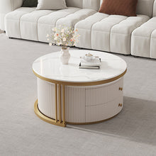 Mini Round Marble Coffee Table Set