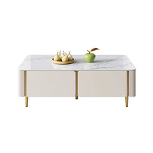 Nora White Marble Coffee Table