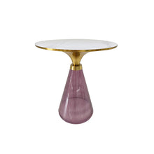 Glossy Modern Coffee Table With Marble Top