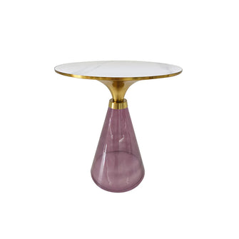 Glossy Modern Coffee Table With Marble Top