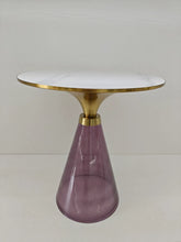 Glossy Modern Coffee Table With Marble Top