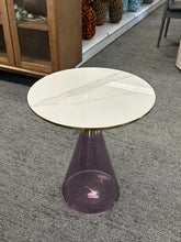 Glossy Modern Coffee Table With Marble Top