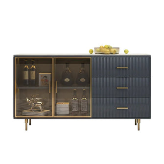 ONYX Marble 2 Glass Door Buffet Cabinet