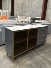 ONYX Marble 2 Glass Door Buffet Cabinet