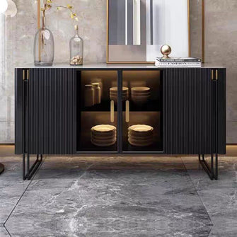NOIRE Chic Sideboard With Marble Top