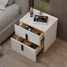 Bianco White Marble Bedside Table