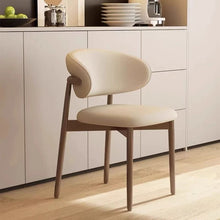 Modernist Walnut Creamy Chair