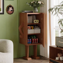 Natural Oak Robot Cabinet For Kids