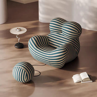 Retro Up Lounge Chair With Ottoman