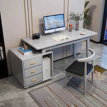 Lusso Gray Solid Wood Desk Set