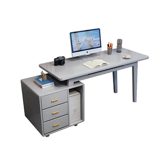 Lusso Gray Solid Wood Desk Set