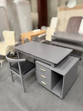 Lusso Gray Solid Wood Desk Set
