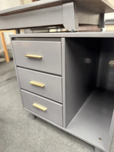 Lusso Gray Solid Wood Desk Set