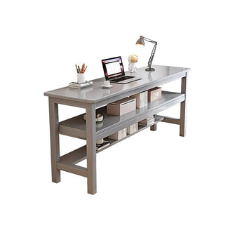 Grey Oak Long Desk