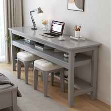 Grey Oak Long Desk