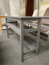 Grey Oak Long Desk
