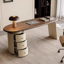 TERRA Oval Solid Wood Office Desk