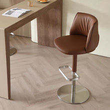 Classic Walnut Swivel Bar Stool