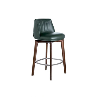 Classic Walnut Swivel Bar Stool