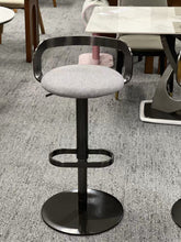 Sleek Leather Adjustable Swivel Bar Stool