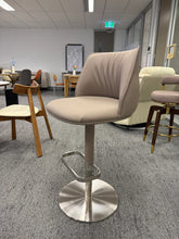 Noris Adjustable Swivel Leather Bar Stool