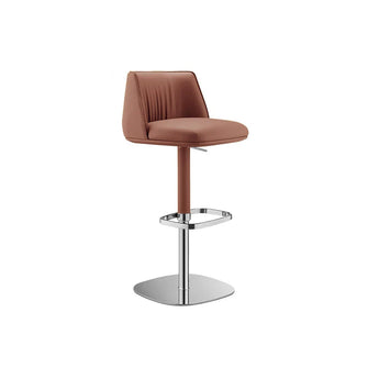 Noris Adjustable Swivel Leather Bar Stool
