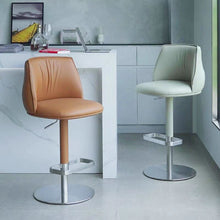 Noris Adjustable Swivel Leather Bar Stool