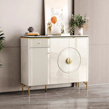 Modernist White Shoe Cabinet