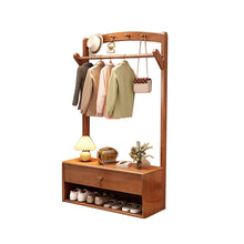 Vintage Shoe Storage With Coat Rack