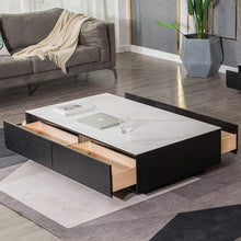 Onyx Serenity Square Coffee Table With Slate Top